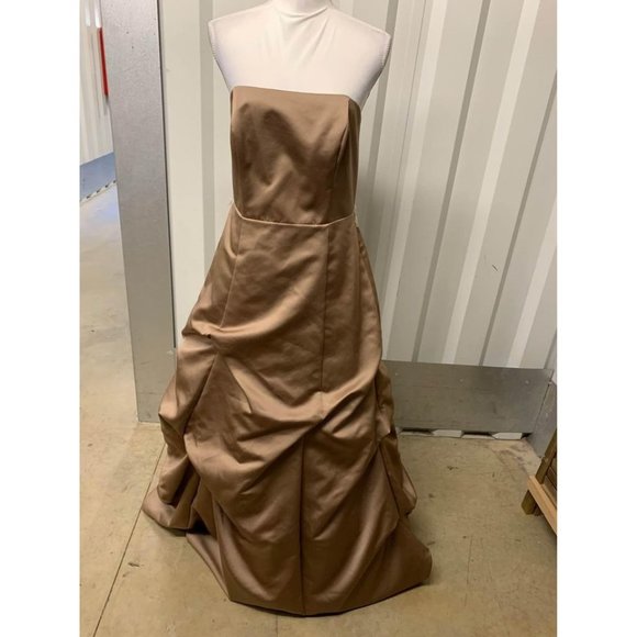 Davids Bridal Ballgown Size 10 Light Brown - Picture 1 of 6
